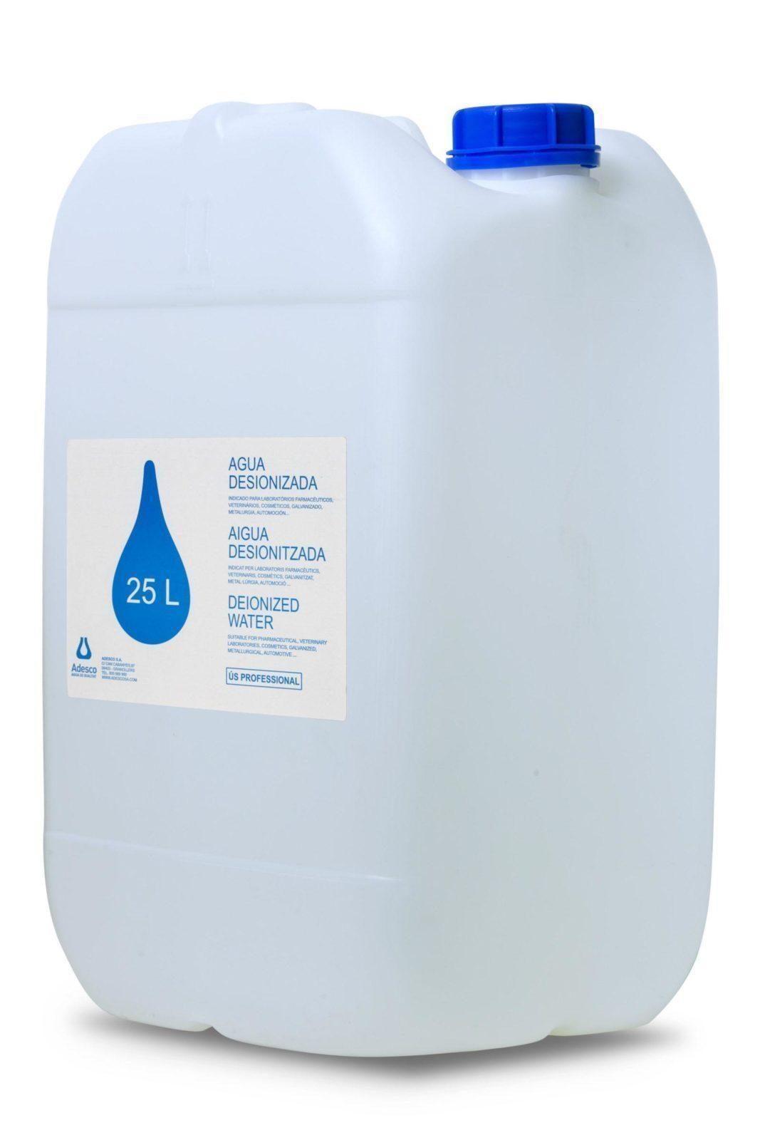 Agua Destilada Desmineralizada X 25 Litros Pack 5 Unidades